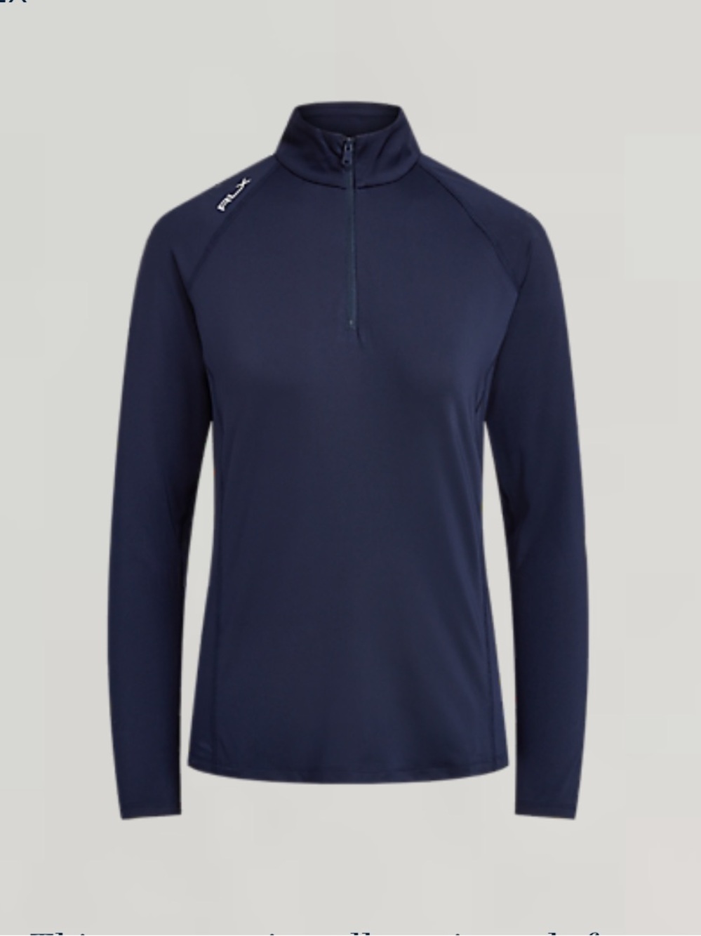 NEW RLX Ralph Lauren Jersey Quarter-Zip Pullover Medium Long-Sleeve Performance